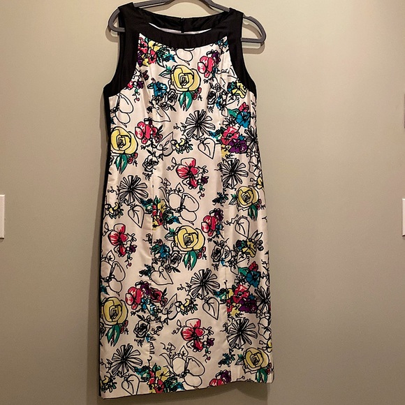 Marisa Baratelli 100% Silk Midi Dress With Floral Print Woman Size 12